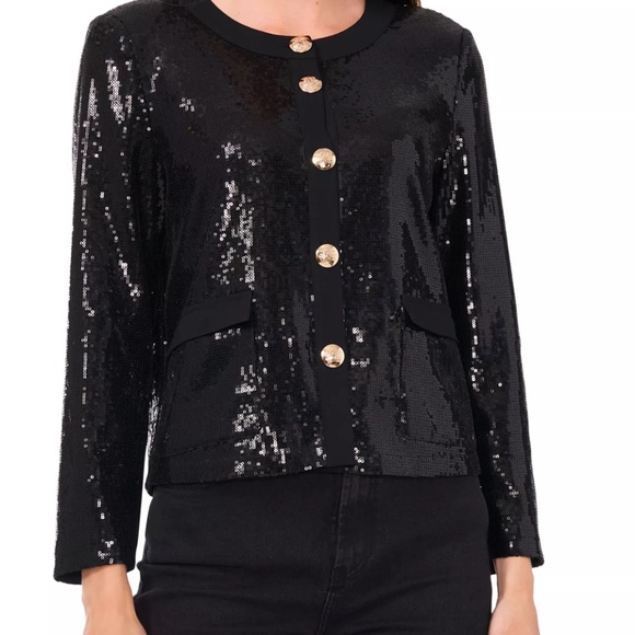 Black Sequin Jacket - Vince Camuto - Picture 1 of 6